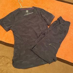 Healing Hands Purple Label Joy Camo scrub set